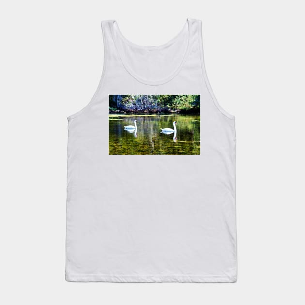 Swans At The Lake Tank Top by Cynthia48